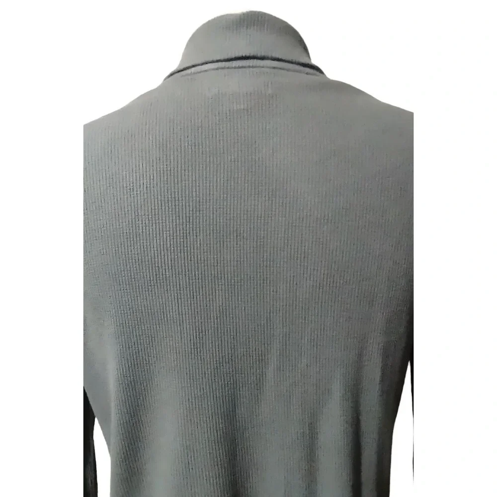 Banana Republic Sweater Men's Size Medium Gray Mock Neck Turn Down Long Sleeve